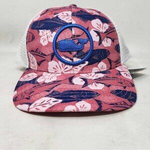 NWT Men's Vineyard Vines floral fish whale dot performance trucker hat